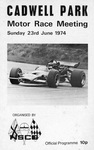 Programme cover of Cadwell Park Circuit, 23/06/1974