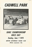 Programme cover of Cadwell Park Circuit, 01/06/1976