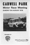 Programme cover of Cadwell Park Circuit, 13/08/1978