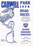 Programme cover of Cadwell Park Circuit, 1978