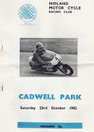Programme cover of Cadwell Park Circuit, 23/10/1982