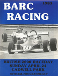 Programme cover of Cadwell Park Circuit, 24/04/1983