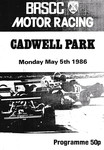 Programme cover of Cadwell Park Circuit, 05/05/1986