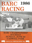 Programme cover of Cadwell Park Circuit, 22/06/1986