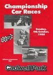 Programme cover of Cadwell Park Circuit, 09/10/1988