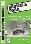 Programme cover of Cadwell Park Circuit, 21/07/1991