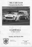 Programme cover of Cadwell Park Circuit, 06/03/1994