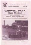 Programme cover of Cadwell Park Circuit, 30/08/1987