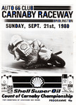 Programme cover of Carnaby Raceway, 21/09/1980