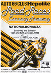 Programme cover of Carnaby Raceway, 17/10/1982