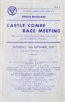 Programme cover of Castle Combe Circuit, 16/09/1967
