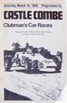 Programme cover of Castle Combe Circuit, 14/03/1970