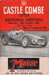 Programme cover of Castle Combe Circuit, 28/08/1954