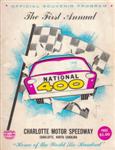 Programme cover of Charlotte Motor Speedway, 16/10/1960