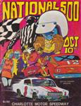 Programme cover of Charlotte Motor Speedway, 10/10/1971