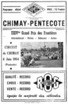 Programme cover of Chimay Street Circuit, 06/06/1954