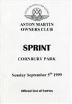 Programme cover of Cornbury Park Sprint, 05/09/1999