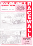 Programme cover of Cowdenbeath Racewall, 19/06/1993