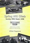 Programme cover of Cricket St. Thomas Hill Climb, 29/03/1998