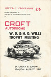 Programme cover of Croft Circuit, 13/08/1967
