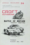 Programme cover of Croft Circuit, 28/08/1967