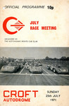 Programme cover of Croft Circuit, 25/07/1971