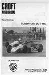 Programme cover of Croft Circuit, 02/10/1977