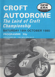 Programme cover of Croft Circuit, 18/10/1980