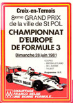 Programme cover of Croix en Ternois, 28/06/1981