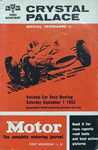 Programme cover of Crystal Palace Circuit, 01/09/1962