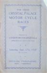 Programme cover of Crystal Palace Circuit, 17/09/1927