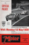 Programme cover of Crystal Palace Circuit, 18/05/1959