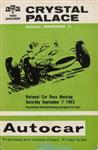 Programme cover of Crystal Palace Circuit, 07/09/1963