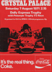 Programme cover of Crystal Palace Circuit, 07/08/1971