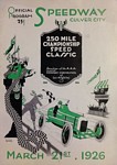 Programme cover of Culver City Speedway, 21/03/1926