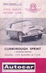 Programme cover of Curborough Sprint Course, 25/09/1965