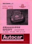 Programme cover of Curborough Sprint Course, 16/07/1967