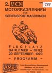 Programme cover of Dahlemer-Binz, 29/09/1979