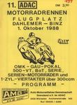 Programme cover of Dahlemer-Binz, 01/10/1988