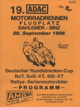 Programme cover of Dahlemer-Binz, 28/09/1996