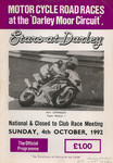 Programme cover of Darley Moor Circuit, 04/10/1992