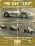 Programme cover of Darlington Raceway, 04/07/1956