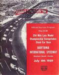 Programme cover of Daytona International Speedway, 04/07/1959