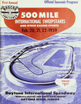Programme cover of Daytona International Speedway, 22/02/1959