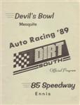 Programme cover of Devil's Bowl Speedway (TX), 01/06/1989