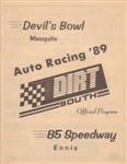 Programme cover of Devil's Bowl Speedway (TX), 10/11/1989