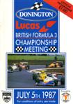 Programme cover of Donington Park Circuit, 05/07/1987