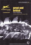 Programme cover of Donington Park Circuit, 03/08/2008