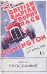 Programme cover of Donington Park Circuit, 10/04/1937