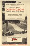 Programme cover of Donington Park Circuit, 02/10/1937